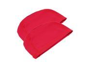 Adults Sports Swim Swimming Elastic Fabrics Flexible Cloth Caps Hat Red 2pcs