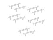 Unique Bargains 10pcs Stainless Steel Kitchen Cupboard Cabinet Drawer T Bar Pull Handle Knob 4
