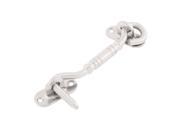 Cabinet Door Window Stainless Steel Cabin Hook Eye Latch 4 Length