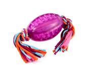 Home Pet Puppy Dog Teeth Cleanning Chew Ball Knotted Braided Rope Play Toy