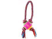 Home Pet Puppy Dog Cat Exercise Teeth Cleanning Chew Ball Knotted Braided Rope