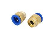 16mm Tube 1 2BSP Male Thread Quick Air Fitting Coupler Connector 2pcs