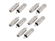 10pcs F Type Female to RCA Male F M Coaxial Cable Audio Plug Converter Connector