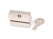 Unique Bargains Suitcase Drawer Hasp Boxes Clasp Toggle Lock Latch Silver Tone w Key