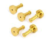 Unique Bargains 5pcs Home Decorative Golden Aluminum Wall Mounted Hooks Hanger