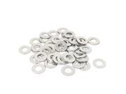 50pcs M6x12mmx0.7mm Stainless Steel Flat Washer Gasket Fastener Ring Silver Tone