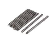 Unique Bargains 6mmx100mmx6mm PH1 Magnetic Electric Round Shank Cross Head Screwdriver Bit 10pcs