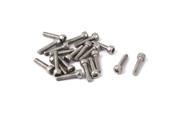 0 x 1 4 80 Thread Count 304 Stainless Steel Hex Socket Cap Screws Bolts 20 Pcs