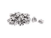 Unique Bargains M2 Stainless Steel Wire Rope Clips Silver Tone 30pcs
