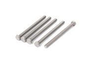 M8 x 110mm 1.25mm Thread Pitch Stainless Steel Hex Head Bolts 5 Pcs