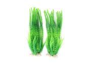 Unique Bargains Aquarium Fish Tank Plastic UnderWater Emulational Ornament Plant Green 2pcs