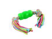 Pet Puppy Dog Teeth Cleanning Chew Ball Knotted Braided Rope Play Toy