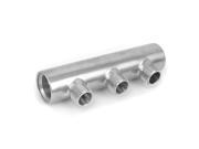 Unique Bargains Stainless Steel Single Sided 3 Port Water Manifold for Floor Heating System