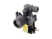 Gray AC 220V 50Hz Water Inlet Threaded Solenoid Valve for Washer