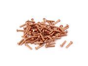 2mm x 10mm Round Head Copper Solid Rivets Hardware Gold Tone 12mm Length 100 Pcs