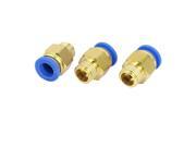 10mm to 1 4BSP Male Thread Pneumatic Tubing Push In Quick Fittings 3pcs