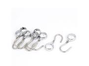 Unique Bargains 8pcs 22mm Dia Wardrobe Shower Rod Clothes Coat Hanging Sliding Hooks