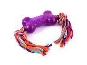 Pet Puppy Dog Teeth Cleanning Chew Bone Knotted Braided Rope Play Toy
