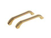 Kitchen Cupboard Cabinet Door Grip Pull Handle Gold Tone 2pcs