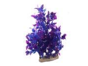 Unique Bargains 15 Height Manmade Plastic Purple Blue Plant Ornament for Fish Tank