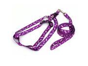 Release Buckle Trigger Hook Pet Cat Puppy Adjustable Belt Harness Leash Purple