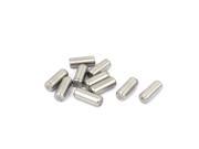 8mm x 20mm 304 Stainless Steel Dowel Pins Fasten Elements Silver Tone 10pcs