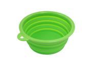 Travel Folded Silicone Cat Puppy Dog Pet Water Food Drink Bowl Green