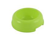 Plastic Round Shaped Pet Dog Cat Chihuahua Water Drinking Feeder Bowl Dish Green