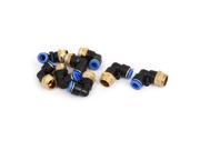 10mm to 1 2BSP Male Thread Push In Joint L Shape Pneumatic Quick Fittings 8pcs