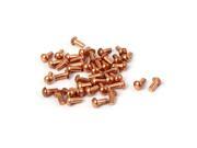 3mm x 6mm Round Head Copper Solid Rivets Fasteners Hardware Gold Tone 60 Pcs