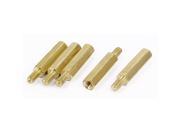 M3 Male to Female Thread Insulated Brass Standoff Hexagonal Spacer 18 6mm 5pcs