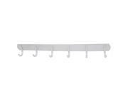 Bedroom Kitchen Aluminum 6 Hooks Wall Mounted Hook Rack Hanger