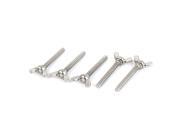 304 Stainless Steel Butterfly Screw Wing Bolt M6 x 45mm 1mm Pitch 5pcs 304 Stainless Steel Butterfly Screw Wing Bolt M6 x 45mm 1mm Pitch 5pcs