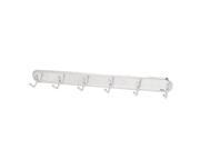 Unique Bargains Household Stainless Steel Wall Mounted Coat Towel Rack Hook Rail