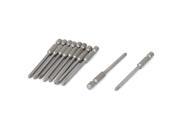 Unique Bargains 4mm Tip PH1 Metal Magnetic Cross Phillips Screwdriver Bit 10pcs