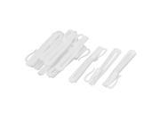 Window Curtain Drape Plastic Adjustable Clip Hooks Tape 84mm Long White 12pcs