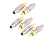 6pcs RCA Male Plug Solder Type Audio Video Coaxial Coax Cable Connector Adapter