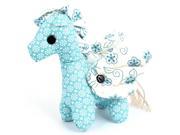 Ball Chain Flower Pattern Bag Decoration Winged Horse Doll Toy Pendant Blue
