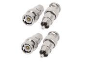 4 Pcs BNC Male to RCA Male RF Coaxial Cable Connector Adapter for CCTV Camera