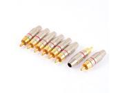 8pcs RCA Male Plug Jack Solder Type Audio Video Coaxial Wire Connector Adapter