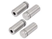 12mm x 30mm Stainless Steel Advertise Glass Standoff Pin Fixing Mount Nail 4 Pcs