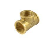 Unique Bargains Pneumatic 19mm Female Threaded 3 Way Quick Coupler Connector Fitting Bronze Tone