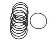 Unique Bargains 10 Pcs Metric 68mm OD 3mm Thick Industrial Rubber O Ring Seal Black