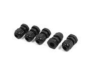 Unique Bargains Balck Plastic Waterproof PG7 4 7mm Diameter Cable Gland 5 Pieces