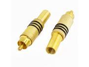 Unique Bargains 2 x RCA Male to F Type Female Straight Jack RF Connector Converter