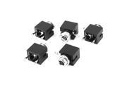 5 Pcs 3 Terminals PCB Mount 3.5mm Female Audio Mono Jacks Connectors Socket