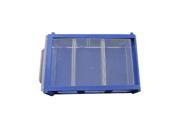 Unique Bargains Blue Clear Drawer Design Work Bin Parts Box Container Holder