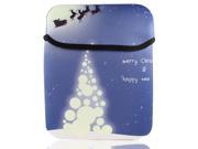 Neoprene 10 Christmas Snowman Tablet PC Notebook Laptop Sleeve Bag Blue