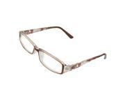 Unique Bargains Lady Brown Plastic Frame Multi Coated Lens Spectacles