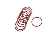 Unique Bargains Unique Bargains 10pcs 35mm Outside Dia 2mm Thickness Rubber Oil Filter Seal Gasket O Rings Red